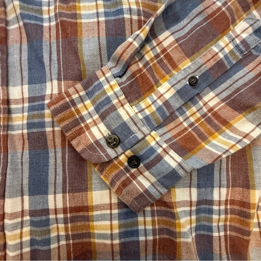 George Men's Casual Plaid Shirt in Blue and Brown size large - Picture 4 of 6